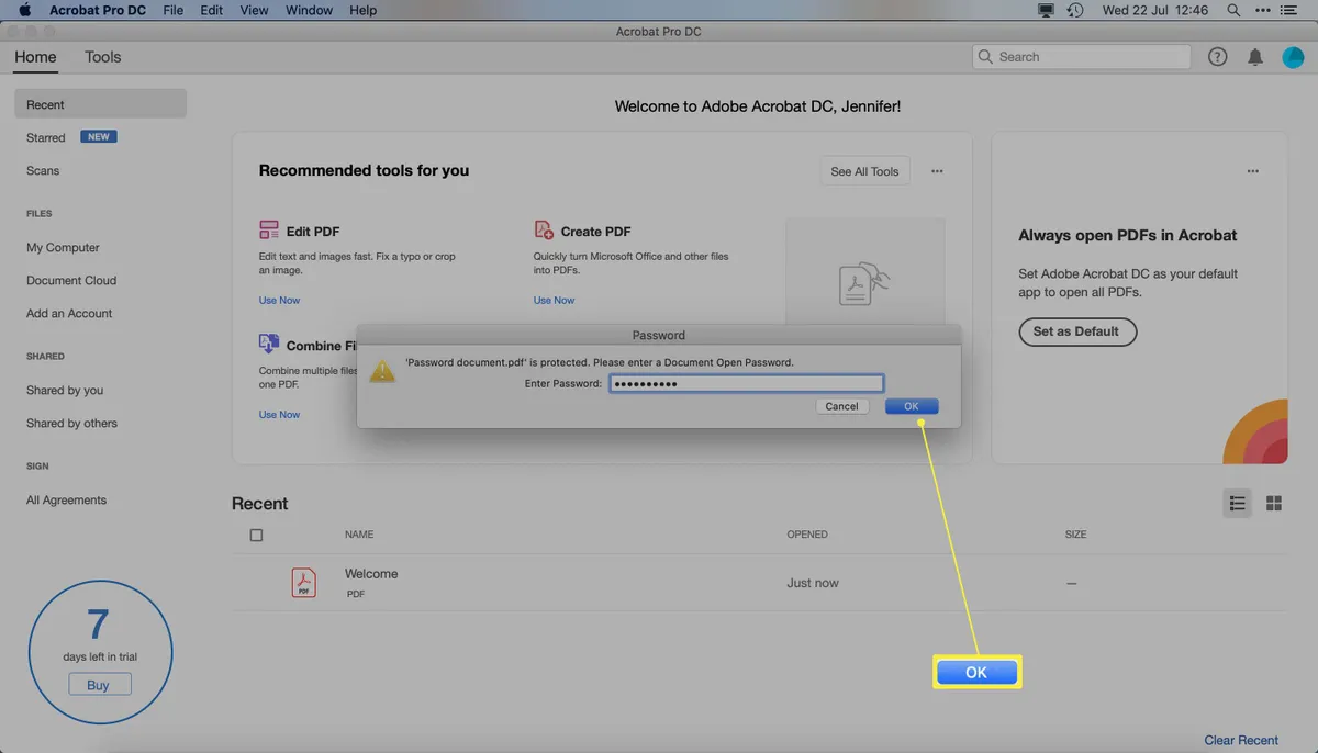 permissions password, new pdf file