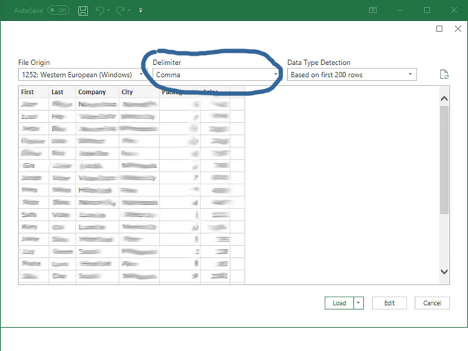 Importing Data from Excel