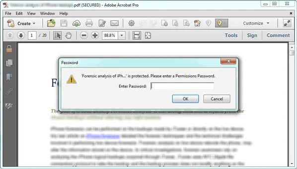 password protected pdf file, encrypted pdf file